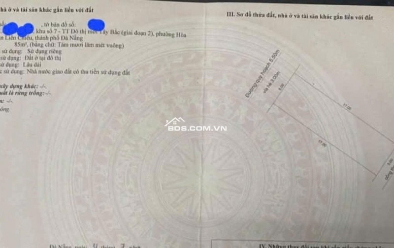 Bán đất đường Hòa Phú 10 (Gò Nảy 5 cũ) - Dtđ: 85m2